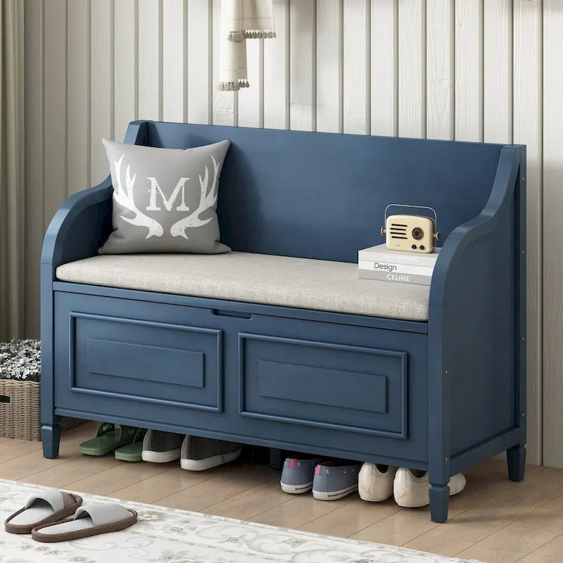 Banc de rangement multifonctionnel pour entrée