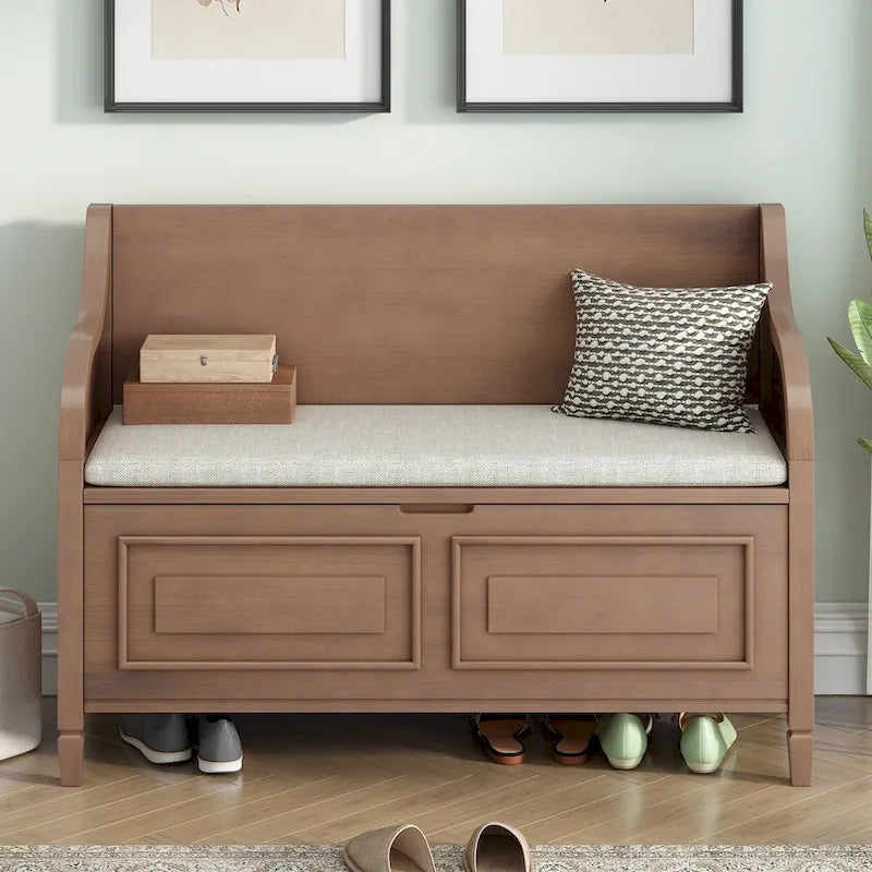 Banc de rangement multifonctionnel pour entrée