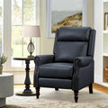 Fauteuil inclinable réglable en cuir véritable avec dossier inclinable