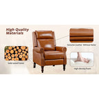 Fauteuil inclinable réglable en cuir véritable avec dossier inclinable