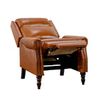 Fauteuil inclinable réglable en cuir véritable avec dossier inclinable