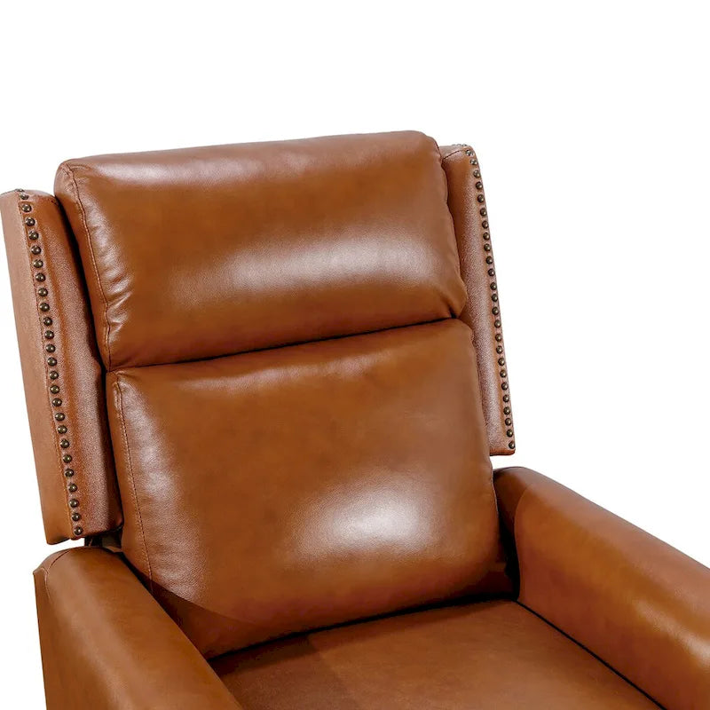 Fauteuil inclinable réglable en cuir véritable avec dossier inclinable