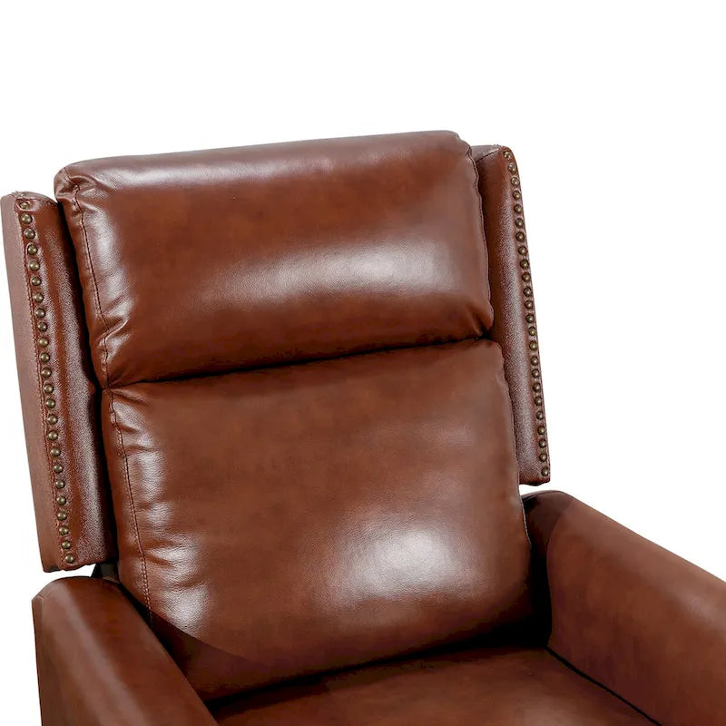Fauteuil inclinable réglable en cuir véritable avec dossier inclinable