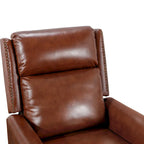 Fauteuil inclinable réglable en cuir véritable avec dossier inclinable