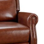 Fauteuil inclinable réglable en cuir véritable avec dossier inclinable