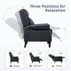 Fauteuil inclinable réglable en cuir véritable avec dossier inclinable