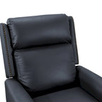 Fauteuil inclinable réglable en cuir véritable avec dossier inclinable