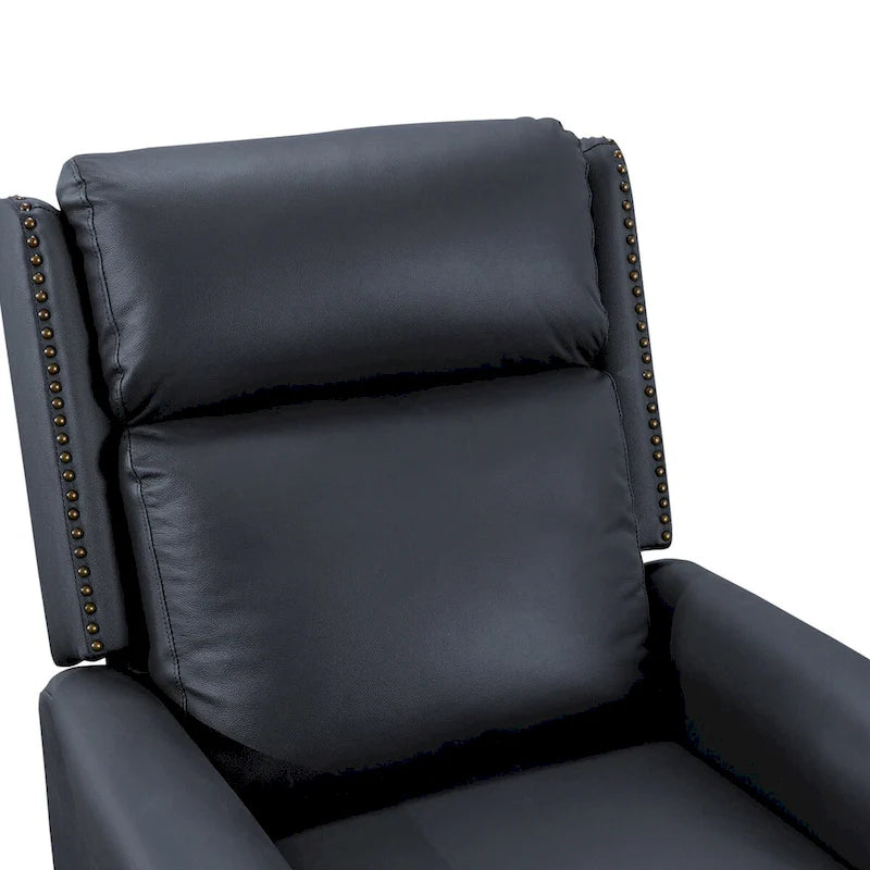 Fauteuil inclinable réglable en cuir véritable avec dossier inclinable