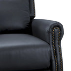 Fauteuil inclinable réglable en cuir véritable avec dossier inclinable