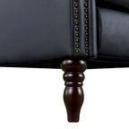 Fauteuil inclinable réglable en cuir véritable avec dossier inclinable