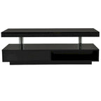 Table basse avec 2 tiroirs et étagères de présentation