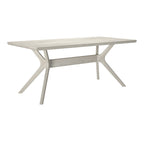 Table à manger rectangulaire à pieds croisés 72"