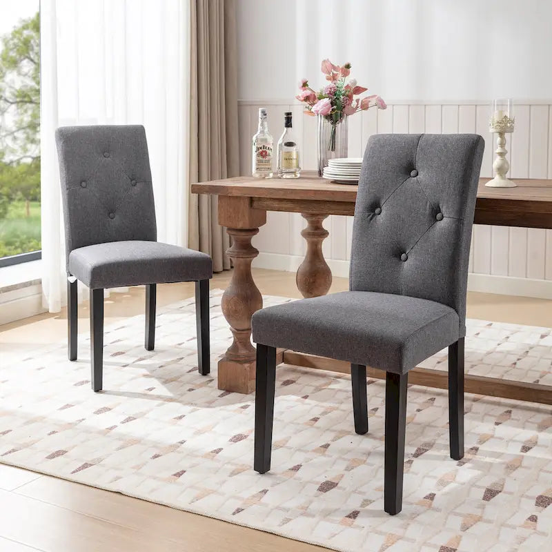 Chaise de salle à manger rembourrée en tissu ou en similicuir avec pieds en métal