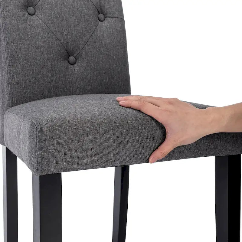 Chaise de salle à manger rembourrée en tissu ou en similicuir avec pieds en métal