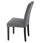 Chaise de salle à manger rembourrée en tissu ou en similicuir avec pieds en métal