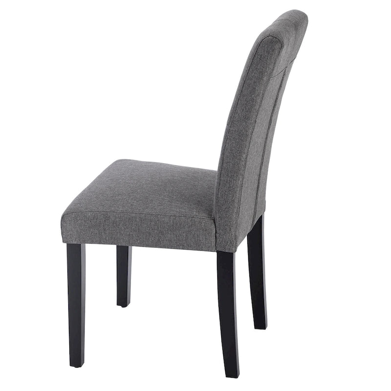 Chaise de salle à manger rembourrée en tissu ou en similicuir avec pieds en métal