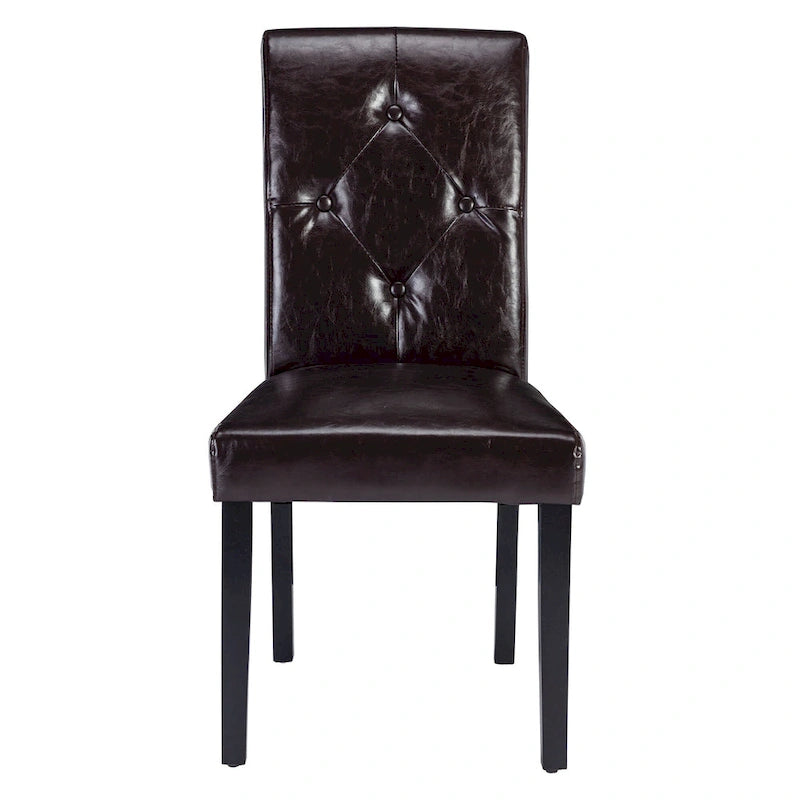 Chaise de salle à manger rembourrée en tissu ou en similicuir avec pieds en métal