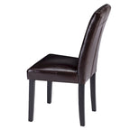 Chaise de salle à manger rembourrée en tissu ou en similicuir avec pieds en métal