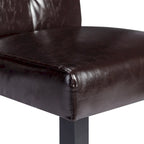Chaise de salle à manger rembourrée en tissu ou en similicuir avec pieds en métal