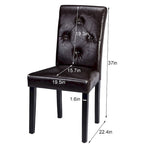 Chaise de salle à manger rembourrée en tissu ou en similicuir avec pieds en métal