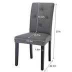 Chaise de salle à manger rembourrée en tissu ou en similicuir avec pieds en métal