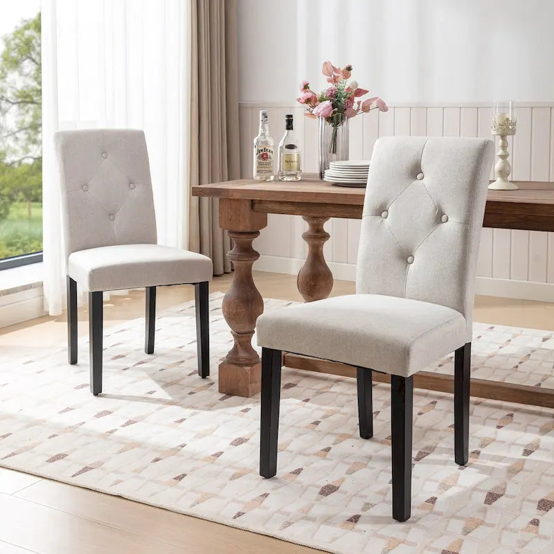 Chaise de salle à manger rembourrée en tissu ou en similicuir avec pieds en métal