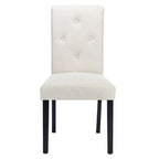 Chaise de salle à manger rembourrée en tissu ou en similicuir avec pieds en métal