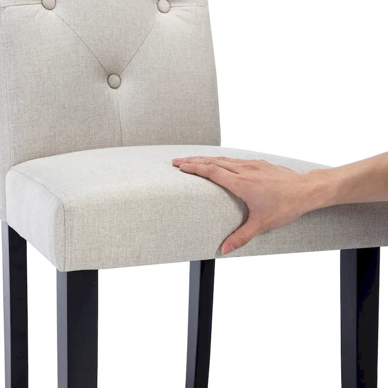 Chaise de salle à manger rembourrée en tissu ou en similicuir avec pieds en métal