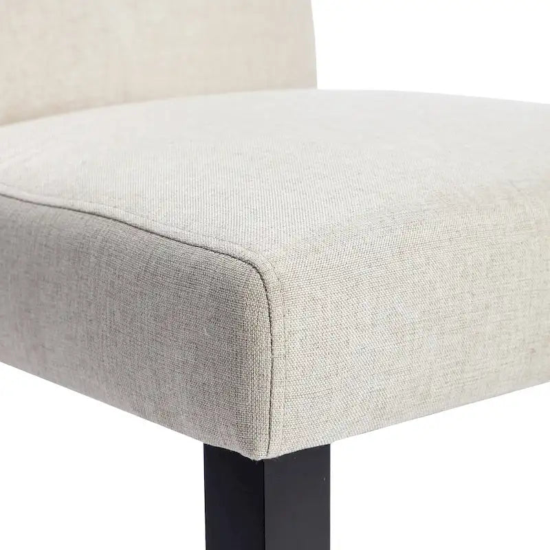 Chaise de salle à manger rembourrée en tissu ou en similicuir avec pieds en métal