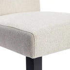 Chaise de salle à manger rembourrée en tissu ou en similicuir avec pieds en métal