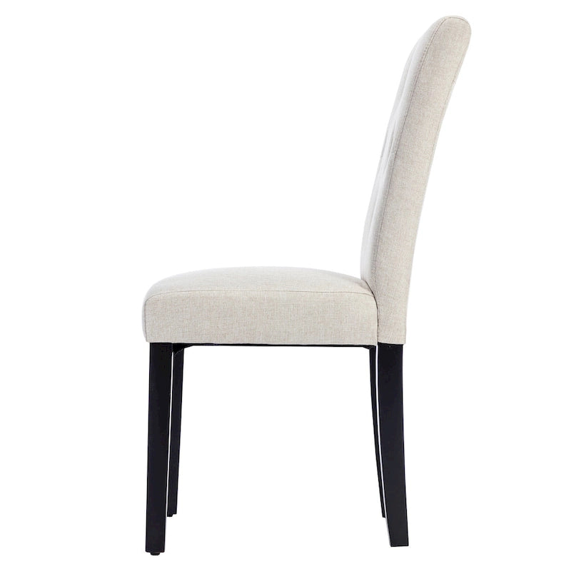 Chaise de salle à manger rembourrée en tissu ou en similicuir avec pieds en métal