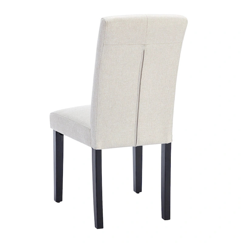 Chaise de salle à manger rembourrée en tissu ou en similicuir avec pieds en métal