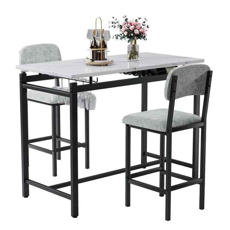 Table de salle à manger avec chaises rembourrées