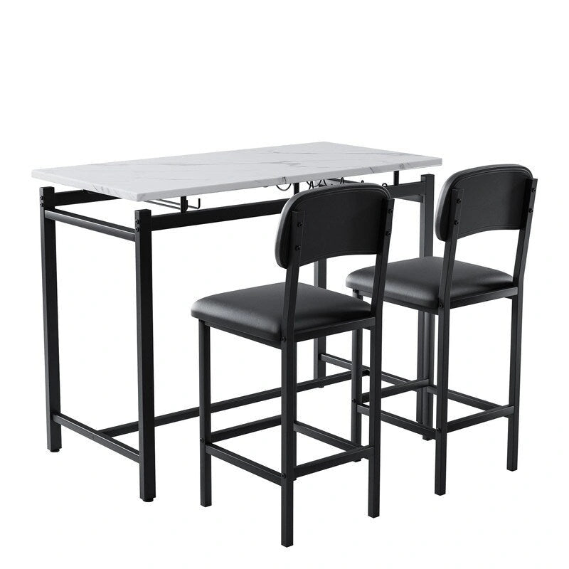Table de salle à manger avec chaises rembourrées