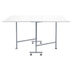 Table pour machine à coudre et à travaux manuels, laquée époxy blanche