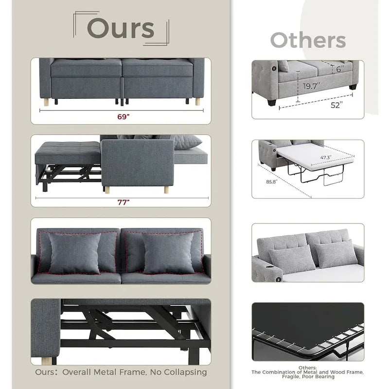 Fauteuil Lit Canapé-Lit Double