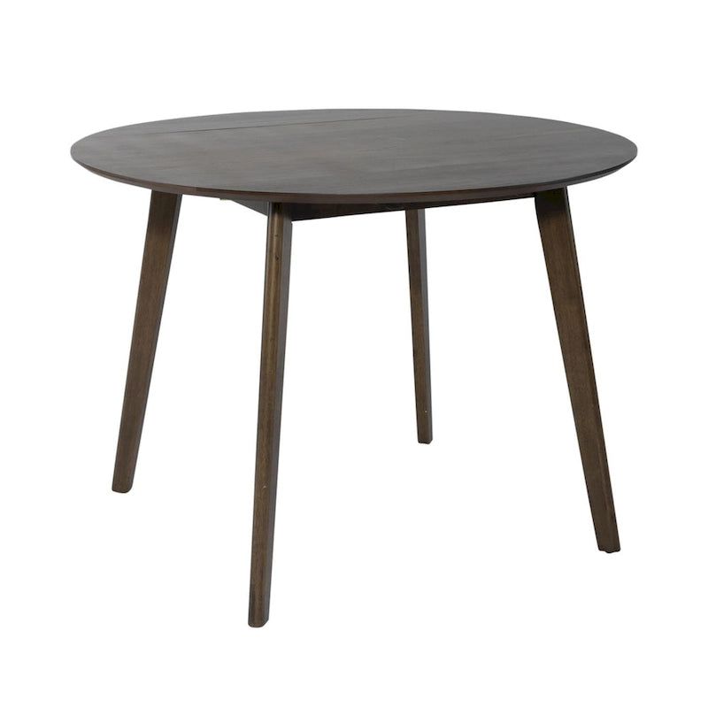Table de salle à manger à abattants en noyer satiné