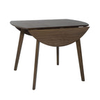 Table de salle à manger à abattants en noyer satiné