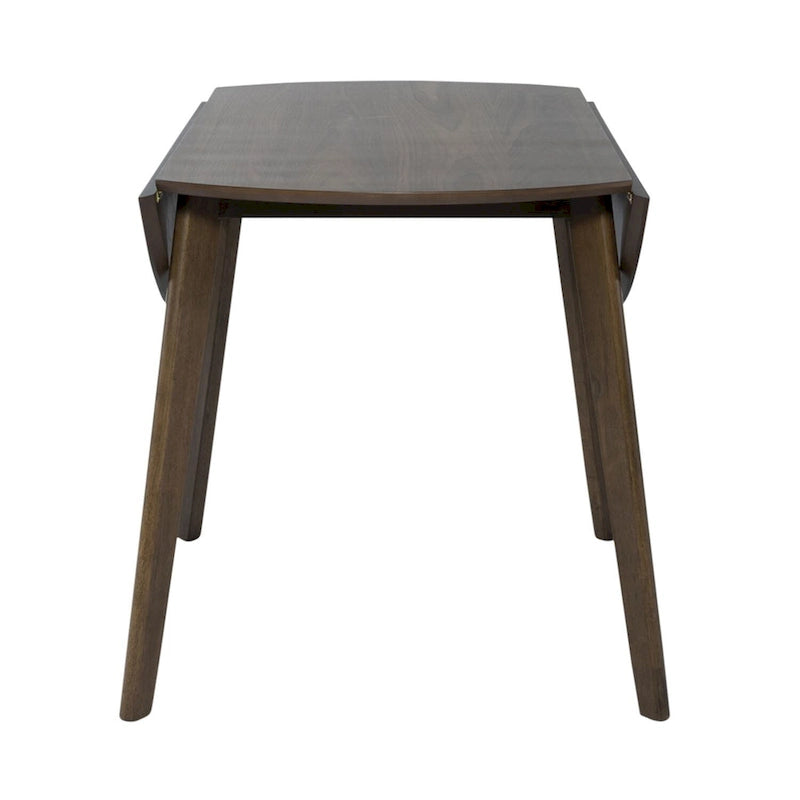 Table de salle à manger à abattants en noyer satiné