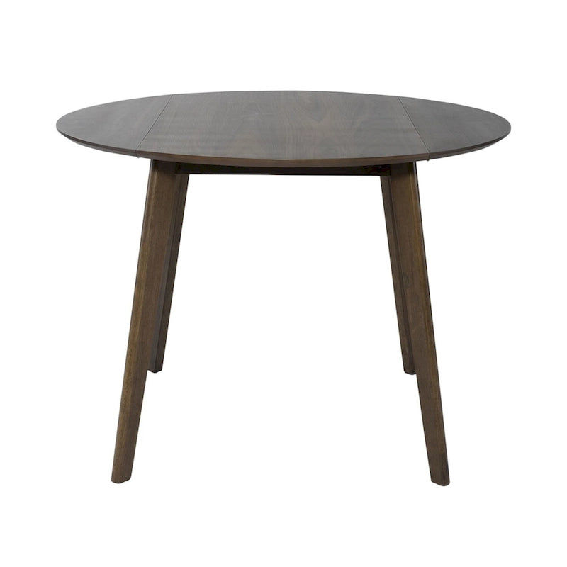 Table de salle à manger à abattants en noyer satiné