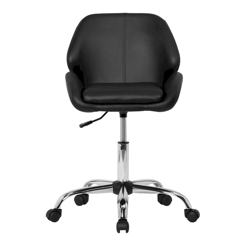 Chaise de bureau réglable en similicuir Perle Noire