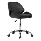 Chaise de bureau réglable en similicuir Perle Noire