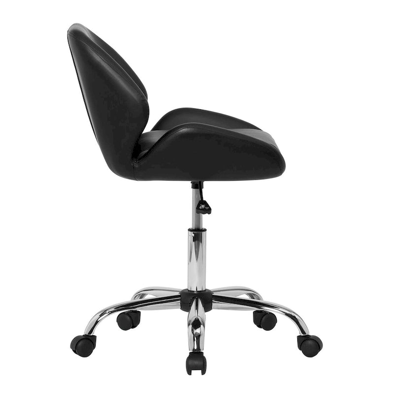 Chaise de bureau réglable en similicuir Perle Noire