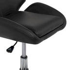 Chaise de bureau réglable en similicuir Perle Noire