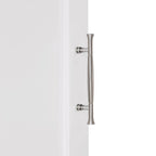 Meuble de rangement d'angle pour salle de bain avec portes et étagère réglable - Blanc