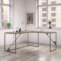 Bureau d'angle industriel de 157 cm de longueur