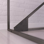 Bureau d'angle industriel de 157 cm de longueur