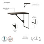 Bureau d'angle industriel de 157 cm de longueur