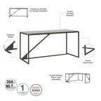 Bureau d'angle industriel de 157 cm de longueur