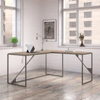 Bureau d'angle industriel de 157 cm de longueur